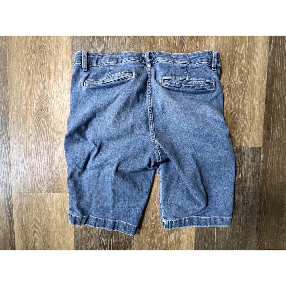 Lauren Ralph Lauren Denim Bermuda Shorts Womens‎ 8 Blue Mid Rise Stretch